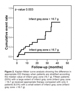 図6　Gray zoneの大きさによるICD作動イベント発生率の違い　　 文献[7]　より引用